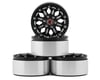 Image 1 for Hot Racing 1.9" Aluminum Beadlock Wheels (Black) (4) (B-Style)