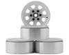 Image 1 for Hot Racing 1.9" Steel Beadlock 6-Lug Wagon Wheels (White) (4)