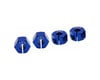 Image 3 for Hot Racing 12mm Aluminum Clamping Wheel Hex Set for Traxxas® Mini Maxx® (Blue)