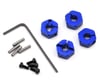 Image 1 for Hot Racing Aluminum Locking 12mm Wheel Hex Kit for Traxxas Slash 4x4 (Blue)