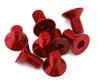 Image 1 for IRIS 3x6mm Aluminum Flat Head Screws (Red) (8)