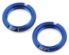 Image 1 for JConcepts Team Associated Fin Aluminum 13mm Shock Collars (Blue) (2)