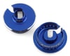 Image 1 for JConcepts Team Associated Fin Aluminum 13mm Shock Spring Cups (Blue) (0mm Offset)