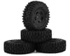 Image 1 for JConcepts SCX24 1.0" Tusk Pre-Mounted Tires w/Glide 5 Wheels (4) (Black) (Green)