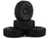 Image 1 for JConcepts Tusk 1.0" Pre-Mounted Tires w/Hazard Wheel (Black) (4) (Green)