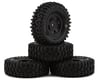 Image 1 for JConcepts SCX24 1.0" Tusk Pre-Mounted Tires w/Glide 5 Wheels (4) (Black) (Gold)