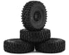 Image 1 for JConcepts Tusk 1.0" Pre-Mounted Tires w/Hazard Wheel (Black) (4) (Gold)