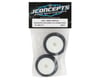 Image 3 for JConcepts Mini-B Hawk Pre-Mounted Front Tires (White) (2) (Green)