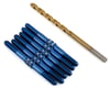 J&T Bearing Co. Associated B6.4 Titanium "Milled" XD Turnbuckle Kit (Blue)