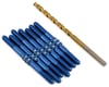 Image 1 for J&T Bearing Co. TLR 22X-4 Titanium "Milled" XD Turnbuckle Kit (Blue)
