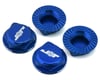 Image 1 for J&T Bearing Co. Aluminum 17mm Serrated Wheel Nuts (Blue) (4)