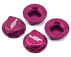 Image 1 for J&T Bearing Co. Aluminum 17mm Serrated Wheel Nuts (Pink) (4)