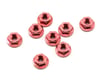 Image 1 for Kyosho 4x4.5mm Steel Flanged Nut (Red) (8)