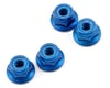 Image 1 for Kyosho 4x4.5mm Aluminum Flanged Locknut (Blue) (4)