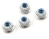 Image 1 for Kyosho 4x4.5mm Aluminum Flanged Locknut (Silver) (4)