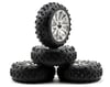 Image 1 for Kyosho High Traction Tire With Chrome Wheels (Mini Inferno) (4)