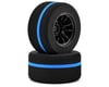 Image 1 for Kyosho Formula Mounted Combination Foam Front Tire (L-42/H-35 Blue Stripe) (2)