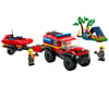 Image 1 for LEGO City 4x4 Fire Truck W/Rescue Boat Set