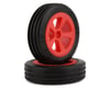 Image 1 for Losi Mini JRX2 Pre-Mounted Front Rib Tire (Red) (2)