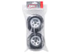 Image 2 for Losi Pre-Mounted Rear A/T Truck Tires w/Chrome Wheels (Blue) (2)