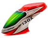 Image 1 for Lynx Heli Blade 130 X Logo Style Fiberglass Canopy (Scheme 05 - White/Red)