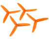 Image 1 for Lynx Heli Tri-Blade 5x3.5x3 Racer Propeller Set (Orange) (4)