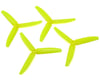 Image 1 for Lynx Heli Tri-Blade 5x3.5x3 Racer Propeller Set (Yellow) (4)
