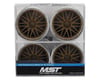 Image 4 for MST LM Wheel Set (Gold) (4) (Offset Changeable)