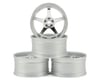 Image 1 for MST GT Wheel Set (Matte Silver/Chrome) (4) (Offset Changeable)
