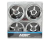 Image 4 for MST GT Wheel Set (Matte Silver/Chrome) (4) (Offset Changeable)