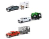 Image 1 for New Ray 1/43 Diecast Chevrolet Silverado Pickup & Farm Trailer Assortment (12)