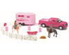 Image 2 for New Ray Pink Pick Up Truck W/Horse Trailer