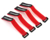 Image 1 for OMPHobby M4 380 Battery Hook-Loop Strap Set (4) (Red)