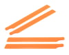 Image 1 for OXY Heli 190mm Carbon Plastic Main Blades (Orange) (2 Sets)