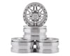 Image 1 for Pit Bull Tires Raceline Ryno 1.55" Aluminum Beadlock Crawler Wheels (Silver) (4)