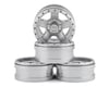 Image 1 for Pit Bull Tires Raceline Combat 1.9" Aluminum Beadlock Wheels (Silver) (4)