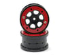 Image 1 for Pro-Line Epic 2.2" Rear Bead-Loc Wheels (Red Aluminum Ring/Black)