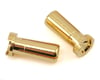 Image 1 for ProTek RC Low Profile 5mm "Super Bullet" Solid Gold Connectors (2 Male)