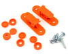 Image 1 for Random Heli 8.0mm Skid Clamp Assembly (Orange)