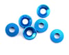 Image 1 for Racers Edge 4mm Blue Aluminum Flat Head Washers (6)