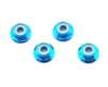Image 1 for Racers Edge 4mm Aluminum Flanged Thin Locknut (Blue) (4)