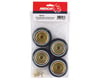 Image 4 for Redcat SixtyFour Whitewall Low Pro Tires & Wheels w/Wheel Nuts (Gold)