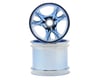 Image 1 for RPM "Clawz 6-Spoke" Traxxas Nitro Front Wheels (2) (Blue Chrome) (Pins)