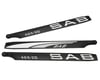 Image 1 for SAB Goblin 465mm Blackline 3D Carbon Fiber Main Blades (Silver) (3-Blade)