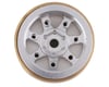 Image 2 for Samix SCX24 Aluminum & Brass 1.0" Beadlock Wheel Set w/Scale Hubs (Silver) (4)