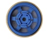 Image 2 for Samix SCX24 Aluminum & Brass Adjustable Offset 1.0" Beadlock Wheels (Blue) (4)
