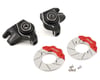 Image 1 for Samix SCX-6 7075 Aluminum Steering Knuckle Set w/Brake Rotor (Black)