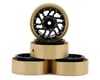 Image 1 for Samix Traxxas TRX-4M Aluminum/Brass Bead-lock Wheel Set (Black) (4) (35g)