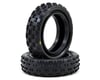 Image 1 for Schumacher "Cut Stagger" Low Profile 2.2" 1/10 2WD Buggy Front Turf Tires (2) (Yellow)