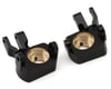 Image 1 for ST Racing Concepts SCX10 Pro CNC Brass Steering Knuckles (Black) (2) (67.5g)